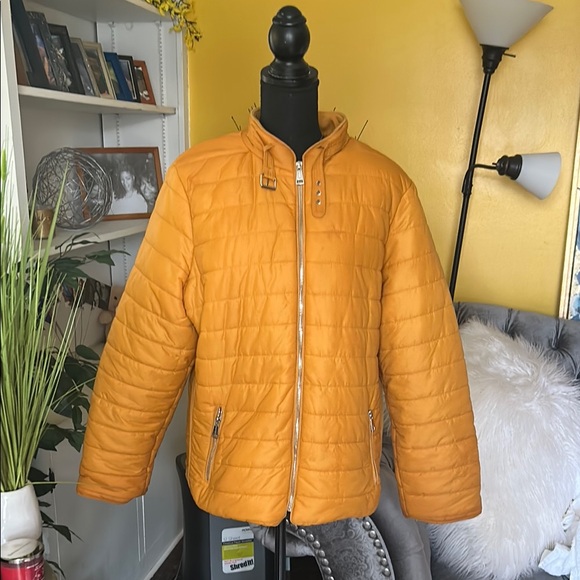 beta house Jackets & Blazers - Women’s mustard colored Quilted Jacket